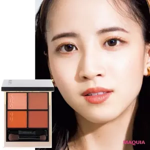 【おすすめアイシャドウの塗り方】「SUQQU シグニチャー カラー アイズ 02」でワントーンがおしゃれなテラコッタEye_佐藤楓さん