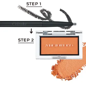 （上）シュアネス アイライナーペンシル 11 ￥3080／セルヴォーク　（下）ザ ブラッシュ マット 002M Mimosa Sunrise ￥3300／アディクション ビューティ