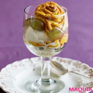 女性にうれしい栄養たっぷり！ 豆腐&かぼちゃが主役のモンブランパフェ