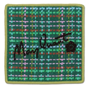 ハンカチ プレゼント おすすめ タオル マリークワント ツイードシェニール ミニタオル（グリーン）