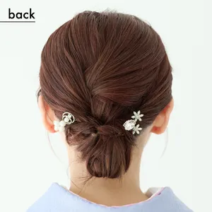 【ミディアム①着物】トップの三つ編みでふんわり♪ 短くてもできるアップ風ヘア（back）