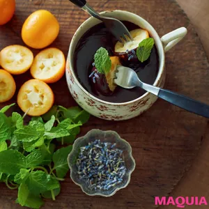 みんなで食べて楽しい！ 「金柑とミントのビターチョコフォンデュ」