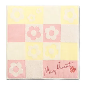 ハンカチ プレゼント おすすめ タオル マリークワントカラーブロックデイジー2 ミニタオル（イエロー）