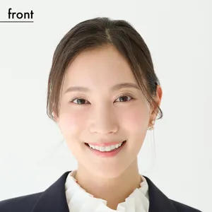 【セミロング②きちんとスーツ】毛束クロスで見違える！ こなれポニーテール（front）