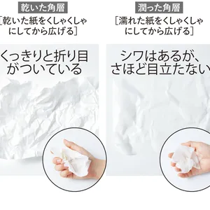 【実験3】保湿された角層はシワになりにくい