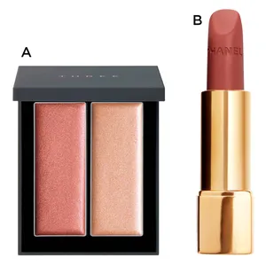 HANA JISOO メイク使用アイテム　THREE シマリング グロー デュオ R 02 シャネル ルージュ アリュール ヴェルヴェット 77