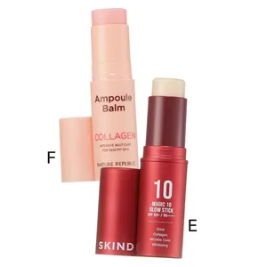E SKIND Magic 10 Glow Stick SPF50+・PA++++ 10g￥3960／SKIND JAPAN　Fネイチャーリパブリック スティック美容液（コラーゲン） 10g ￥1890／ネイチャーリパブリックジャパン