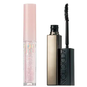 （左から）シュガー トゥインクルリキッド グリッター 01 ￥720／ペリペラ、マスカラ ロング&リフト WP 01 Bold Black ￥3520／アディクション ビューティ