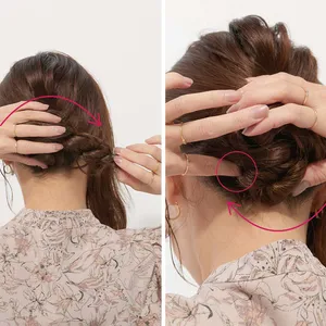 【セルフヘアアレンジ】 くるりんぱ、ロープ編み、Uピンの留め方、編み込みの正しいやり方PhotoGallery_1_14
