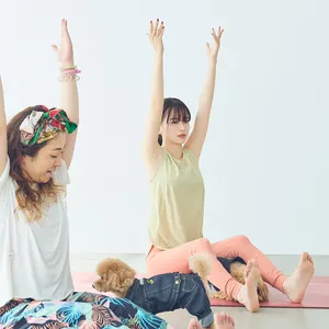 ドッグヨガ　杖のポーズからの前屈①