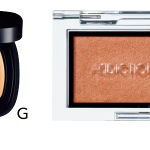 F ザ ブラッシュ パール 102P ￥3300／アディクション ビューティ（限定品）　G シアハイライターカラー 2B03 ￥4481／SHIRO