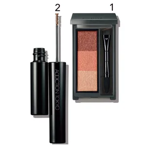 1 インディケイト アイブロウパウダー 07 ￥3850／セルヴォーク　2 アイブロウマスカラ マイクロ 001 ￥3080／アディクション ビューティ