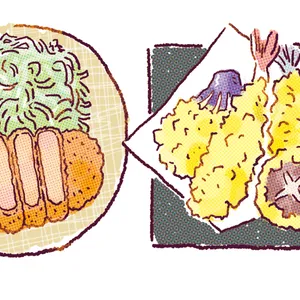 A 吸油率が低めで、キャベツと一緒に食べるロースカツ