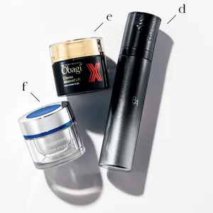 dB.A ミルク フォーム 84g ￥13200／ポーラ　eオバジX ダーマアドバンスドリフト 50g ￥11000、fエピステーム ステムサイエンスリフトクリーム b 45g ￥36300／ロート製薬