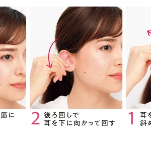 STEP 1 硬くなった耳からほぐしてリフトアップ 耳・側頭筋