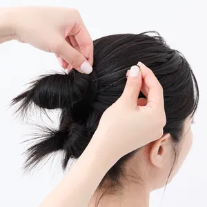 【卒業式袴ヘアアレンジ・ミディアム➁】ツンツン毛束感が可愛い♡ 韓国っぽカチモリヘア　STEP２