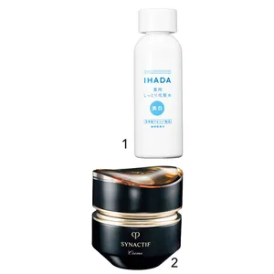 1イハダ 薬用クリアローション［医薬部外品］ 180ml ￥1980／資生堂薬品　2シナクティフ クレームn［医薬部外品］ 40g ￥132000／クレ・ド・ポー ボーテ