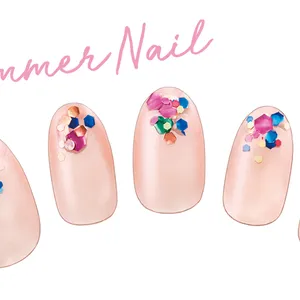 山本舞香　天然石リング×夏ネイル　デザイン③