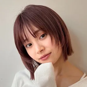 ボブ　ヘア　髪型　ヘアスタイル　大人　前髪あり