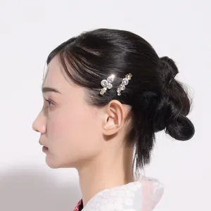 浴衣ヘアアレンジ　ロング　カチモリ　左サイド