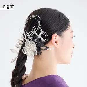 【卒業式袴ヘアアレンジ・セミロング➀】愛らしさと大人っぽさを叶える華やかツイストポニー（right）