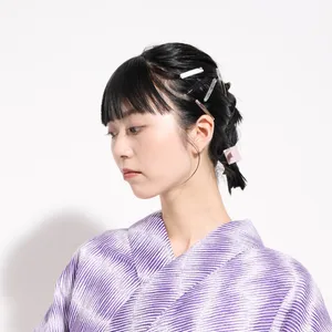 浴衣ヘアアレンジ ボブ 編み込み