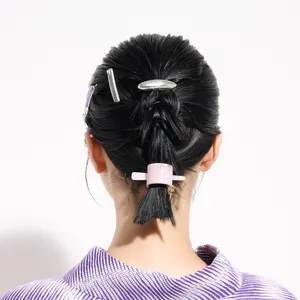 浴衣ヘアアレンジ ボブ 編み込み　バック