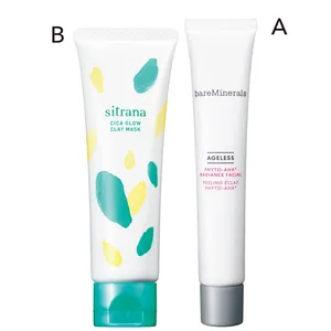 A AGL フィト ラディアンス フェイシャル 50ml ¥7150／ベアミネラル　B シトラナ シカグロウ クレイマスク 80g ¥2310／プレミアアンチエイジング